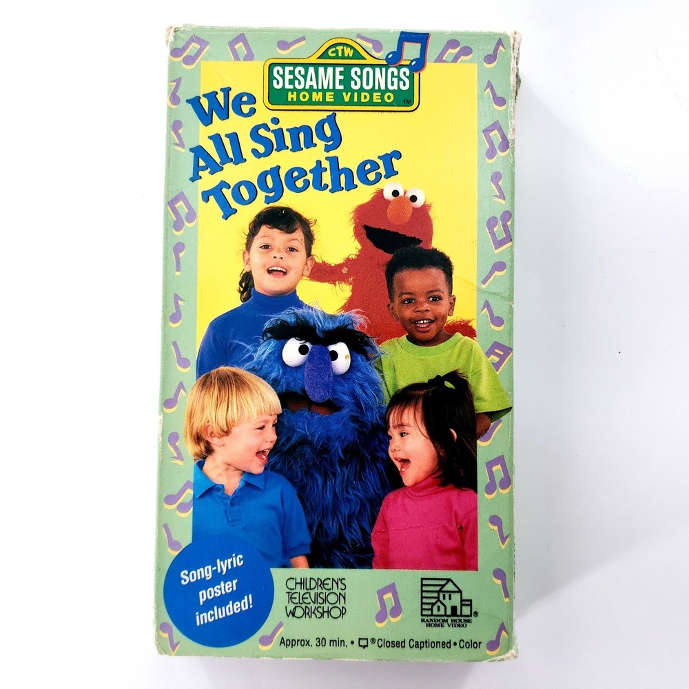 Sesame Street Home Video We All Sing Together VHS No Lyric Poster - Picture 6 of 16